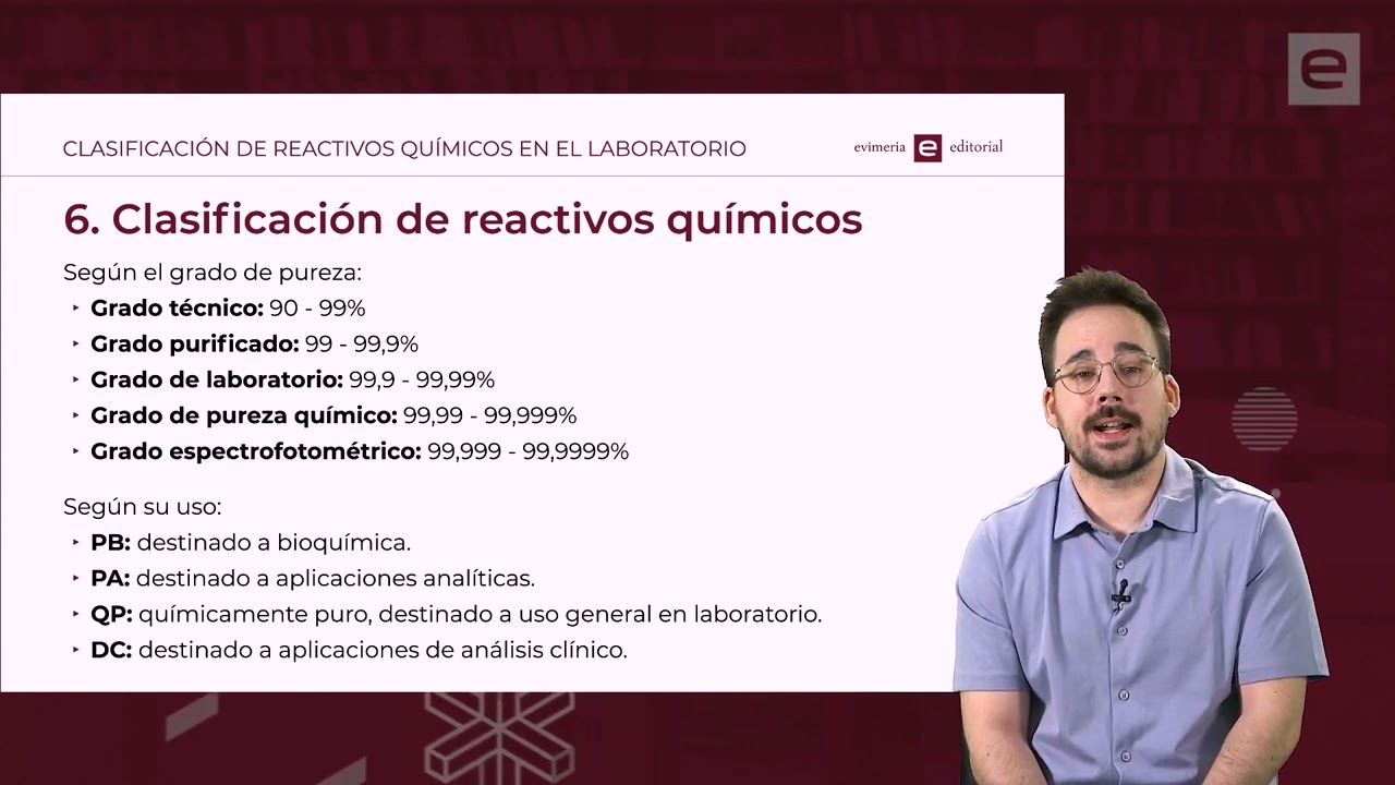 clasificacion de los reactivos quimicos
