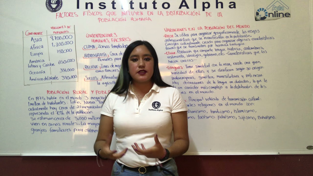 factores que influyen en la distribución de la población