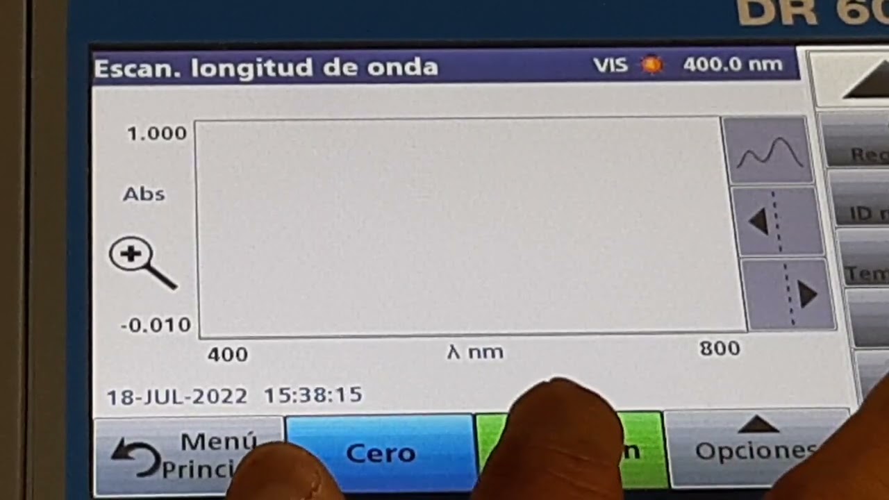 longitud de onda de maxima absorcion del color azul