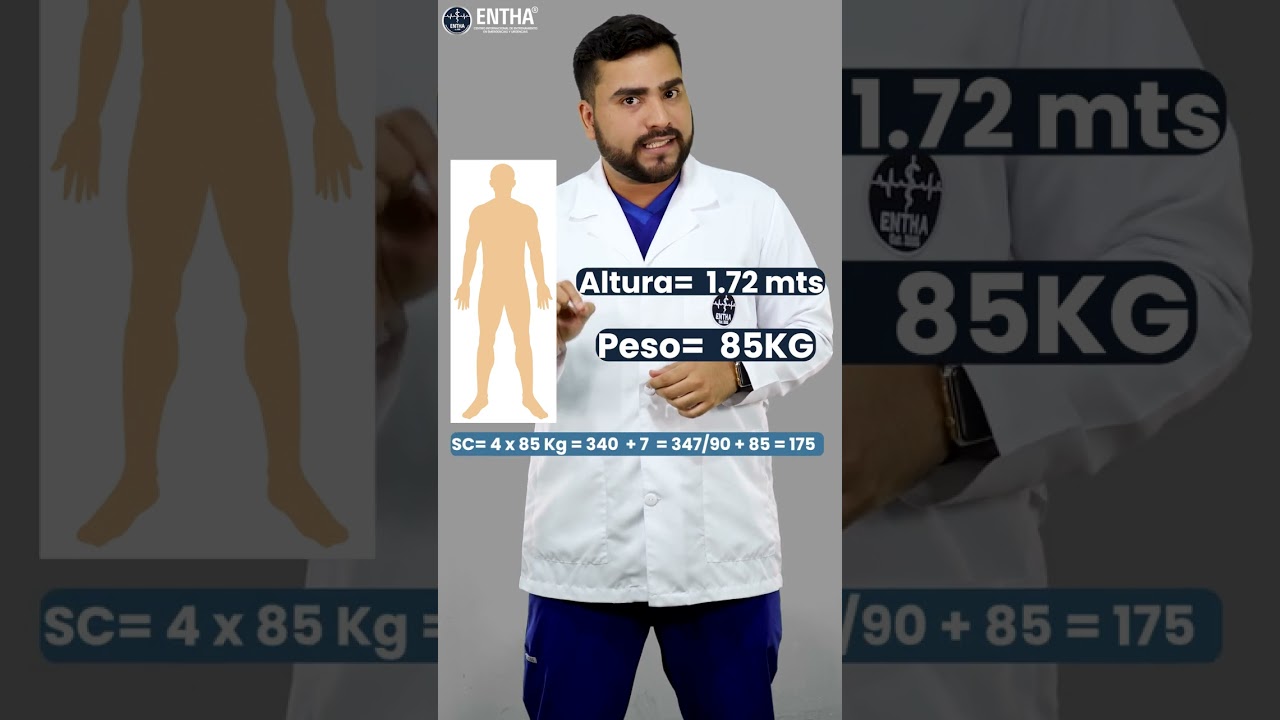 formula para calcular superficie corporal