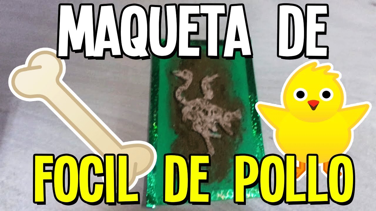 como hacer un fosil con huesos de pollo