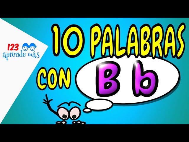 palabras con b intermedia para niños