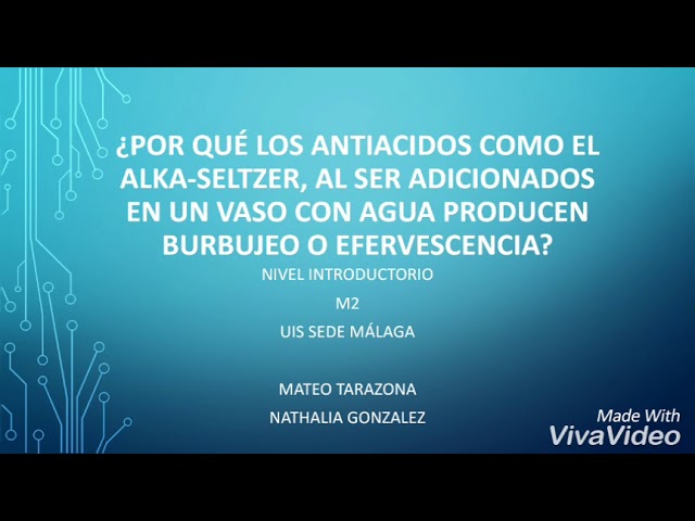 porque el alka seltzer reacciona con el agua