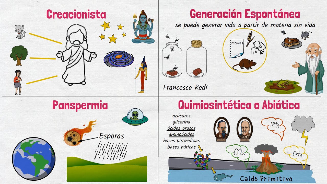 teorías científicas del origen de la vida generación espontánea
